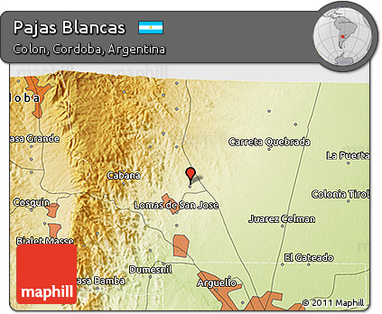 Physical 3D Map of Pajas Blancas