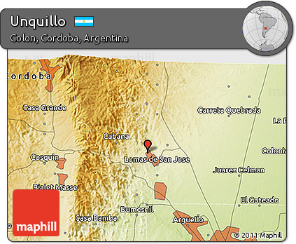 Physical 3D Map of Unquillo