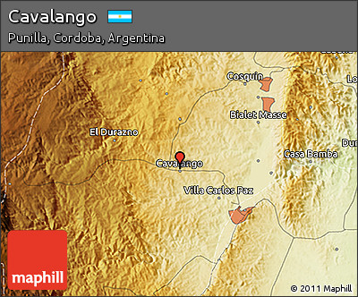 Physical 3D Map of Cavalango