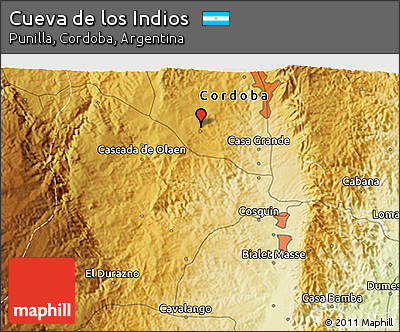 Physical 3D Map of Cueva De Los Indios