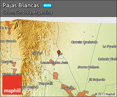 Physical 3D Map of Pajas Blancas