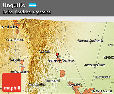 Physical 3D Map of Unquillo