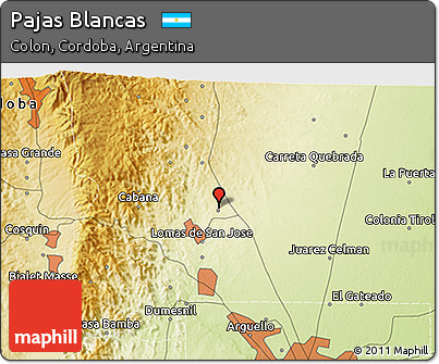 Physical 3D Map of Pajas Blancas