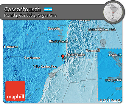 Political 3D Map of Cassaffousth