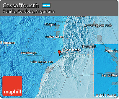 Political 3D Map of Cassaffousth