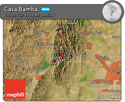 Satellite 3D Map of Casa Bamba