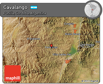 Satellite 3D Map of Cavalango