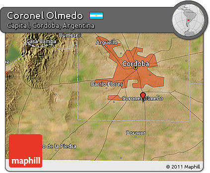 Satellite 3D Map of Coronel Olmedo