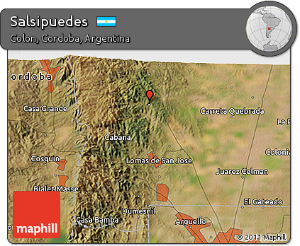 Satellite 3D Map of Salsipuedes