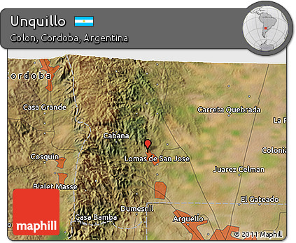 Satellite 3D Map of Unquillo