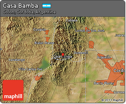 Satellite 3D Map of Casa Bamba