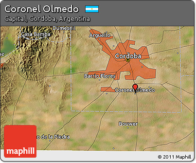 Satellite 3D Map of Coronel Olmedo