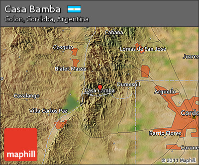 Satellite 3D Map of Casa Bamba