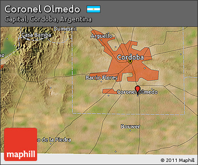 Satellite 3D Map of Coronel Olmedo