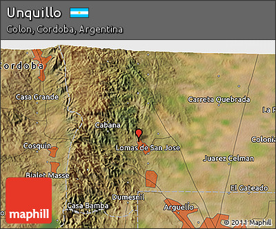Satellite 3D Map of Unquillo