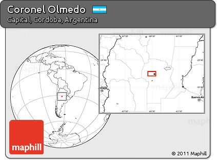 Blank Location Map of Coronel Olmedo