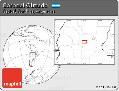 Blank Location Map of Coronel Olmedo