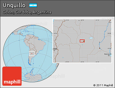 Gray Location Map of Unquillo