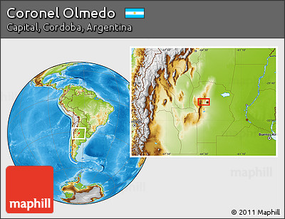 Physical Location Map of Coronel Olmedo