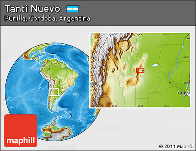 Physical Location Map of Tanti Nuevo