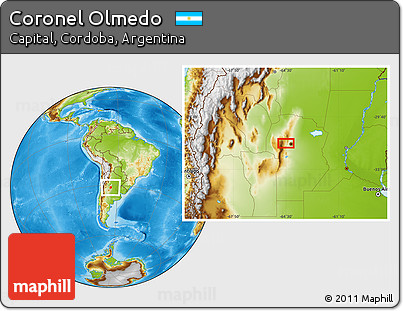 Physical Location Map of Coronel Olmedo