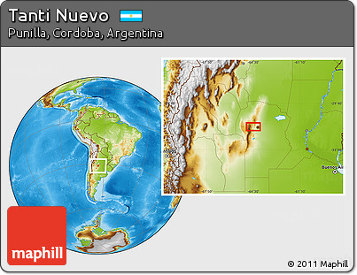 Physical Location Map of Tanti Nuevo
