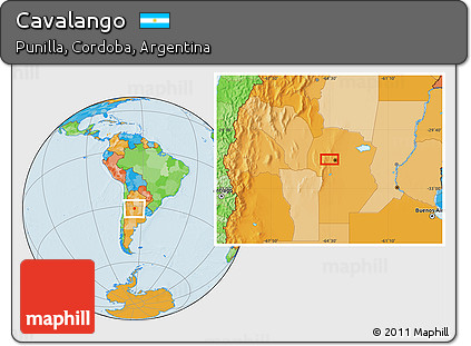 Political Location Map of Cavalango
