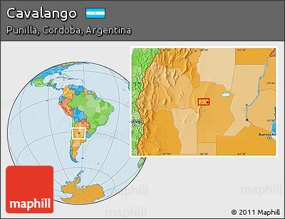 Political Location Map of Cavalango