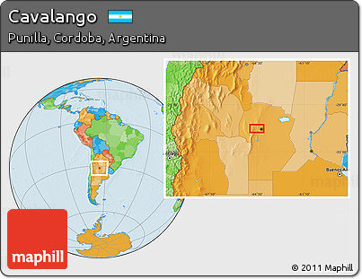 Political Location Map of Cavalango
