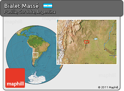 Satellite Location Map of Bialet Massé