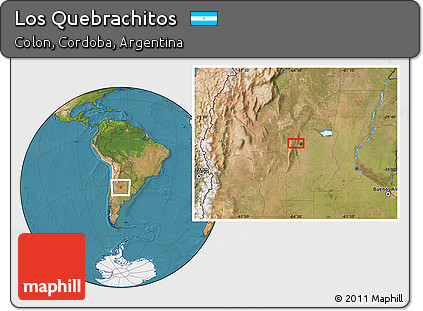 Satellite Location Map of Los Quebrachitos