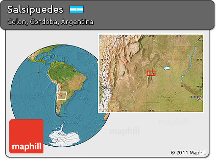 Satellite Location Map of Salsipuedes