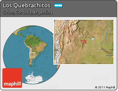Satellite Location Map of Los Quebrachitos