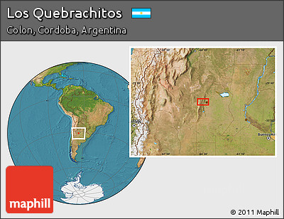 Satellite Location Map of Los Quebrachitos