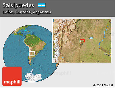 Satellite Location Map of Salsipuedes
