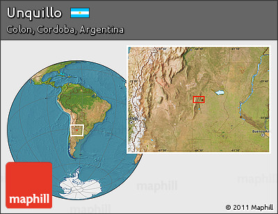 Satellite Location Map of Unquillo