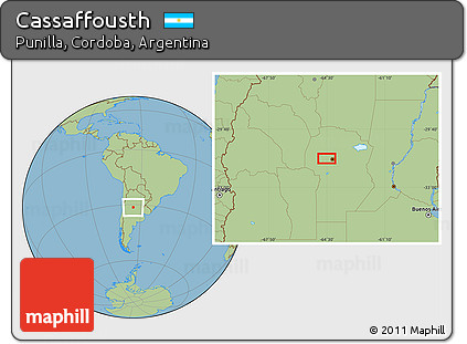 Savanna Style Location Map of Cassaffousth
