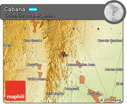 Physical Map of Cabana