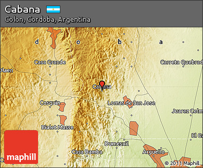 Physical Map of Cabana