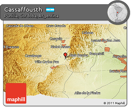 Physical Panoramic Map of Cassaffousth