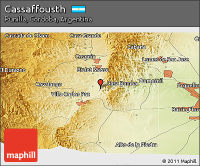 Physical Panoramic Map of Cassaffousth