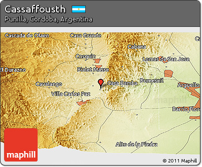 Physical Panoramic Map of Cassaffousth