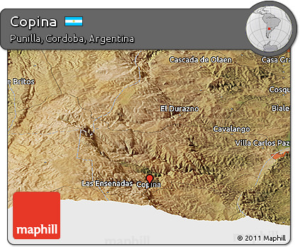 Satellite Panoramic Map of Copina