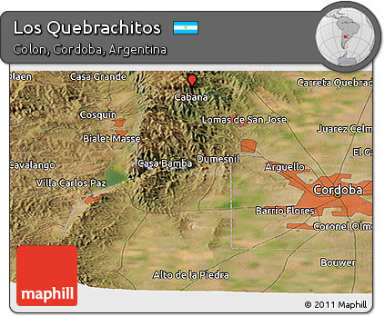 Satellite Panoramic Map of Los Quebrachitos