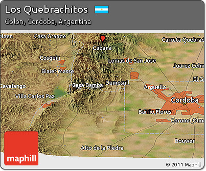 Satellite Panoramic Map of Los Quebrachitos