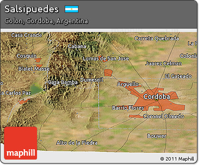 Satellite Panoramic Map of Salsipuedes