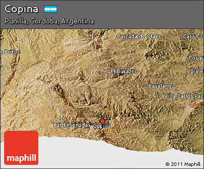 Satellite Panoramic Map of Copina
