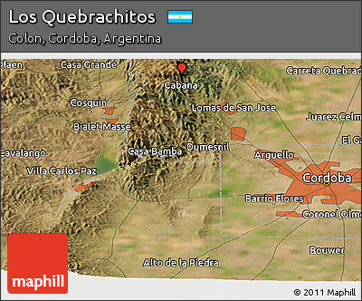 Satellite Panoramic Map of Los Quebrachitos