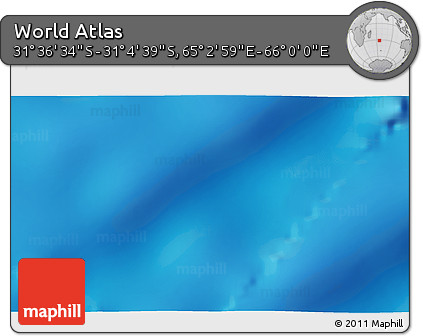 Shaded Relief 3D Map of the Area around 31° 20' 36" S, 65° 31' 30" E