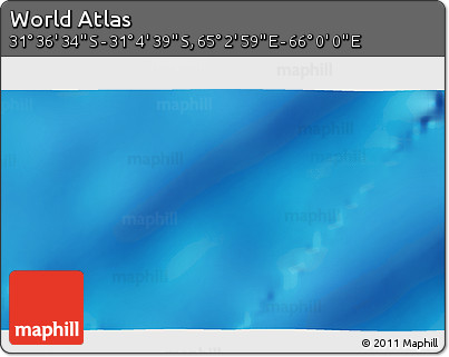 Shaded Relief 3D Map of the Area around 31° 20' 36" S, 65° 31' 30" E
